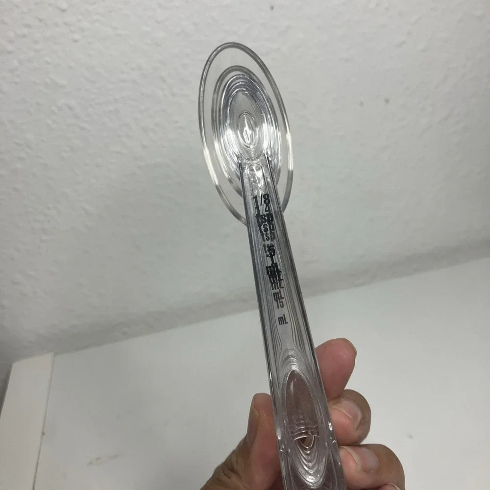 The Pampered Chef Acrylic Snap Together Nesting Measuring Spoons - Lot of 5